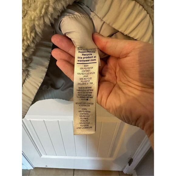 NWOT Patagonia Pelican Tan Fleece Shelled Retro-X Sherpa Pullover Jacket Small - Picture 12 of 16